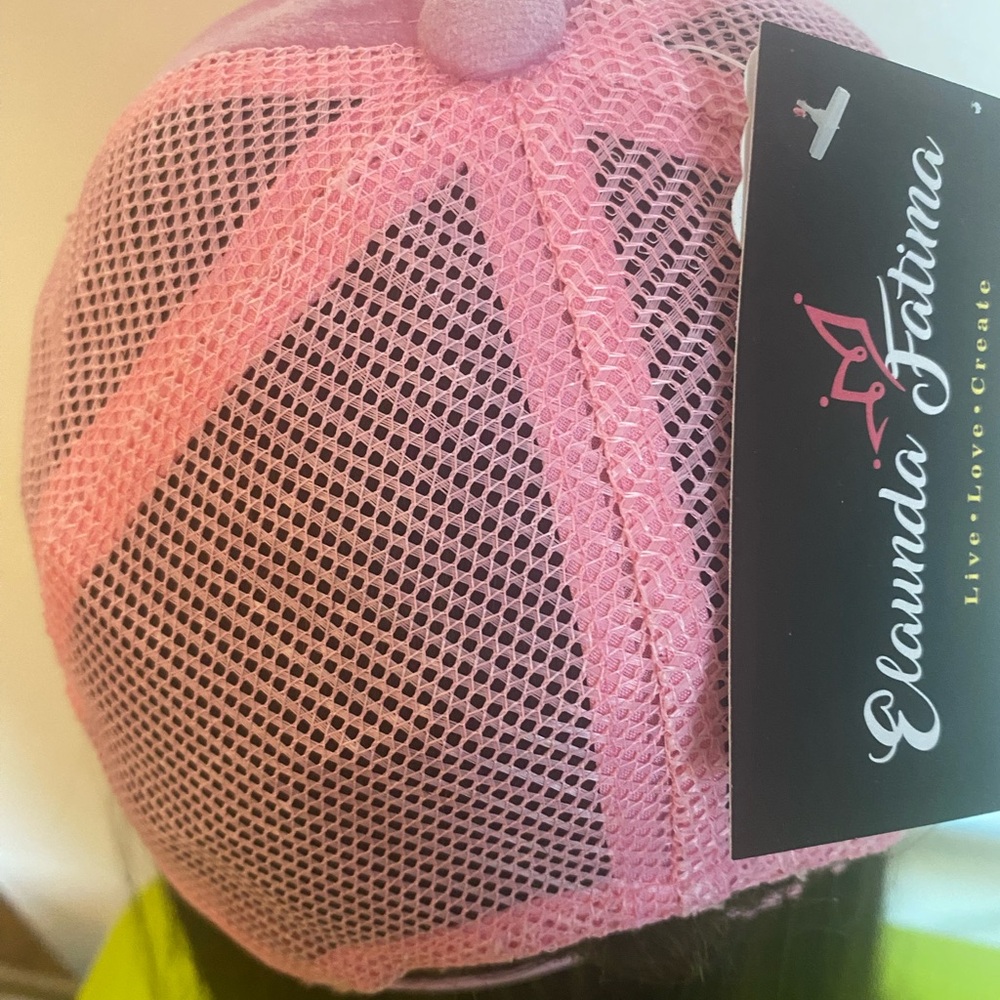 Pink Trucker Style Hat.